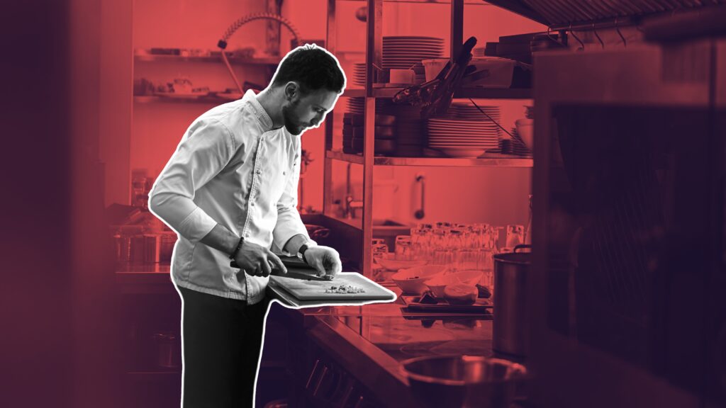 Chef cooking in a busy kitchen | Chef teamwork communication