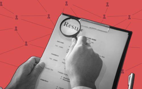 Chef scanning ghost jobs in the chef industry with worried expression