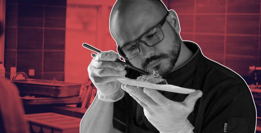 Private chef website mockup with gallery and booking form