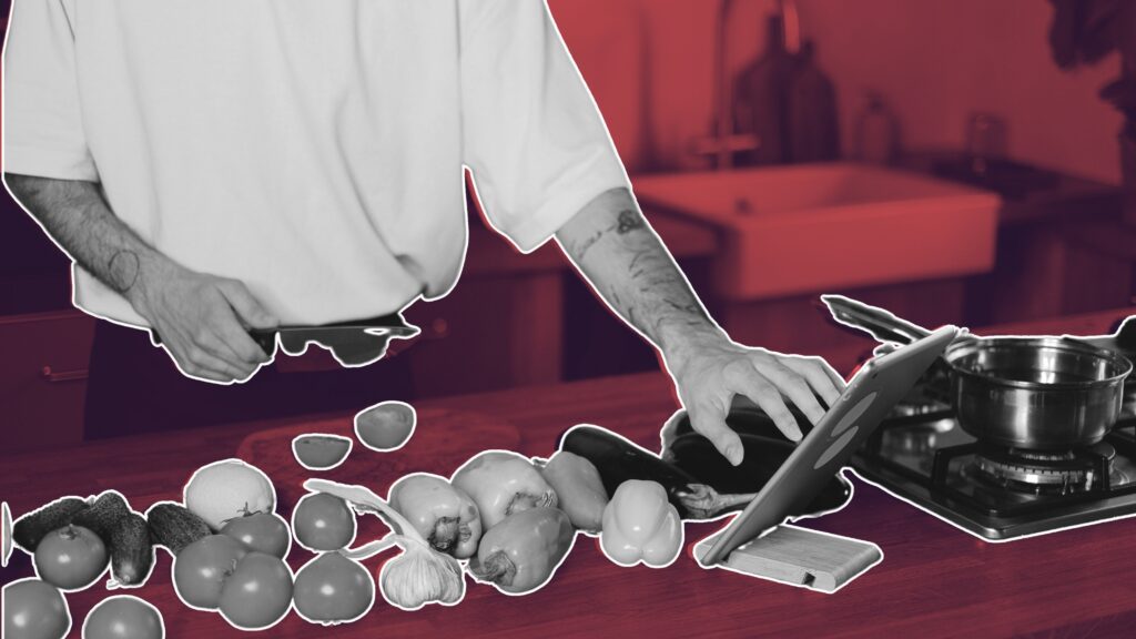 Chef reviewing free recipe costing template for chefs