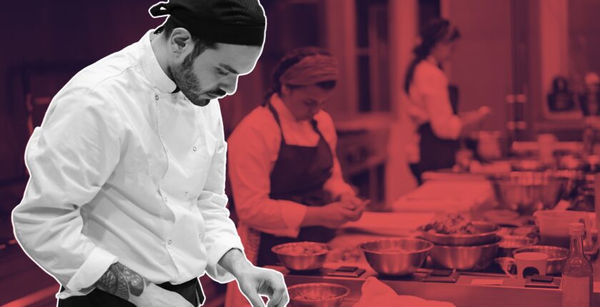 Recruiter reading email script on laptop