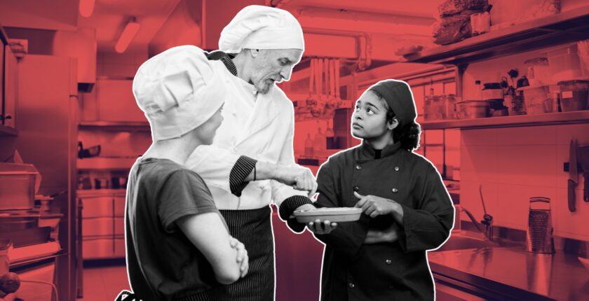 Student and New Graduate Guide in preparing food in a professional kitchen