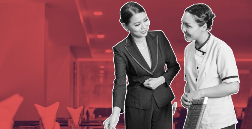 Chef reviewing job search guide for hospitality professionals