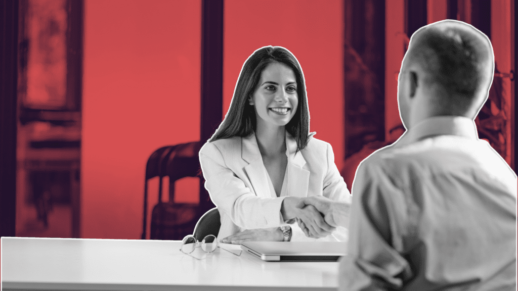 hospitality recruiter reviewing client pitch deck design for hospitality recruiter