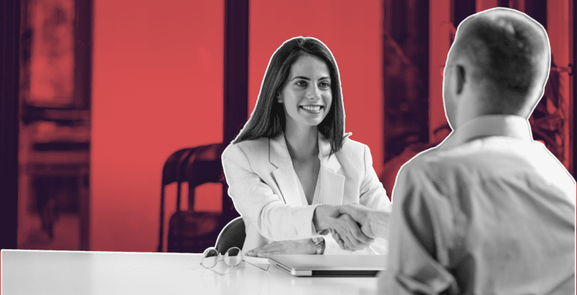 hospitality recruiter reviewing client pitch deck design for hospitality recruiter