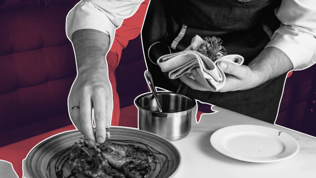 influencer filming tasting menu at local restaurant