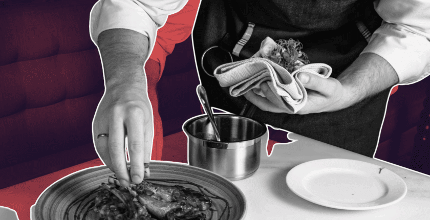 influencer filming tasting menu at local restaurant