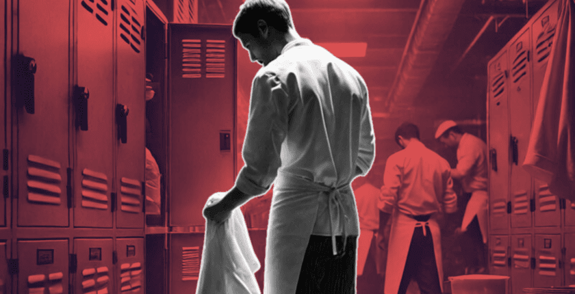 printed chef business documents and branding kit on desk