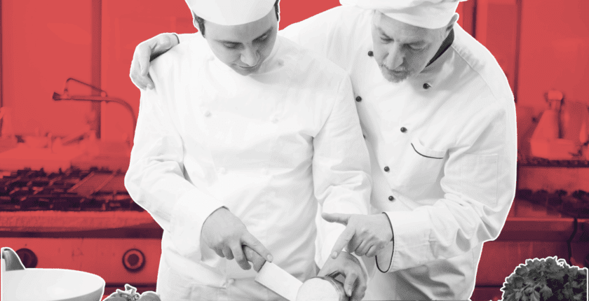 recruiter reading collected testimonials on branded document