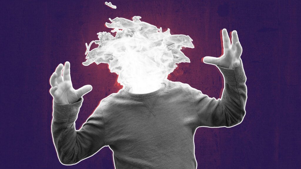 Chef using free wellness tools on break